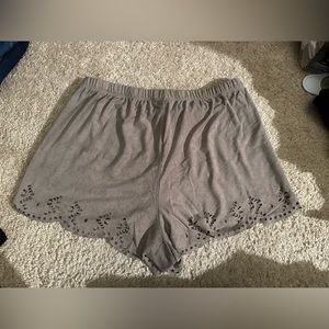 Suede shorts